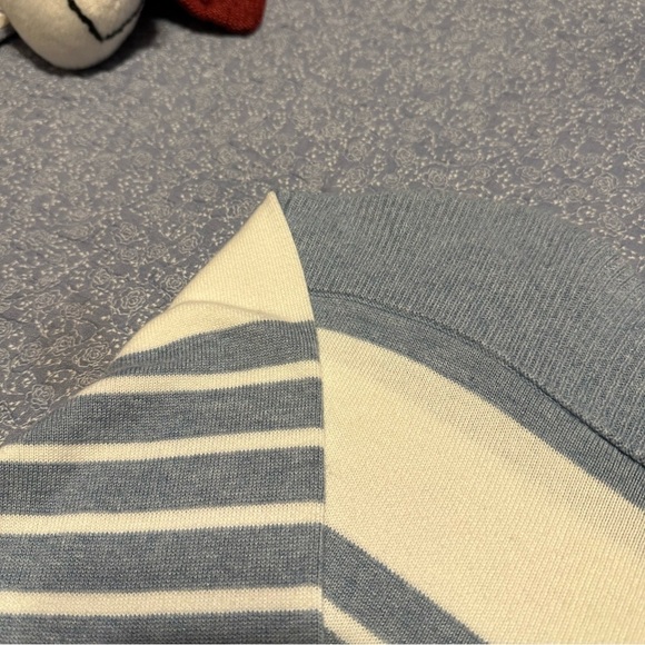 Chaps Sweater Blue & White Boat Neck Long Sleeves Coastal Prep Nautical Size XXL - Picture 6 of 11